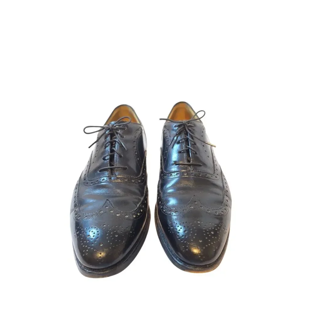 Johnston & Murphy Aristocraft Mens Wingtip Oxford Dress Shoes 10.5 C/A Black USA